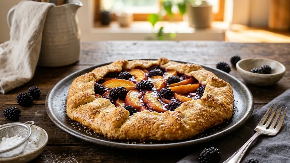 Summer Blackberry & Peach Galette