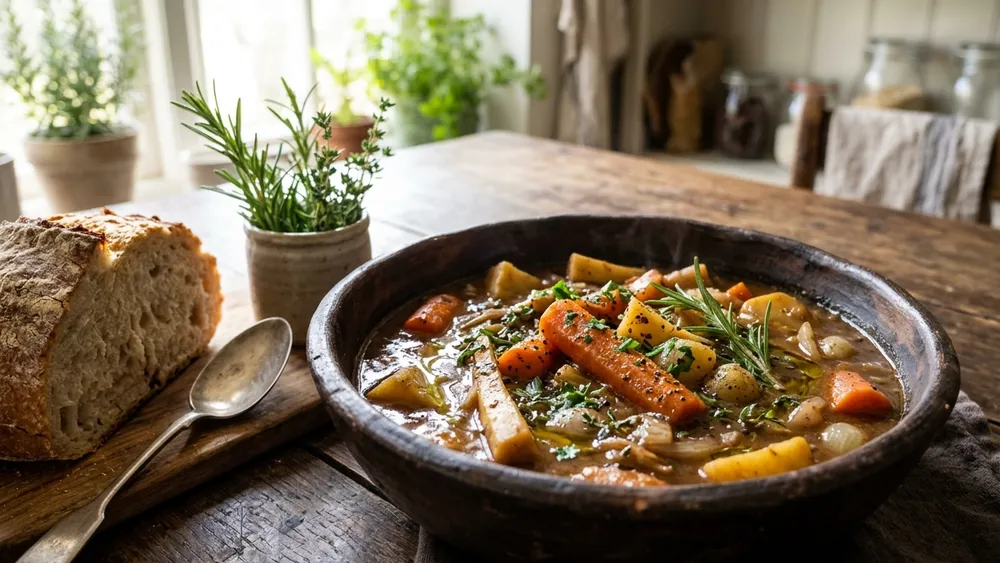 Slow-Braised Root Vegetable Stew